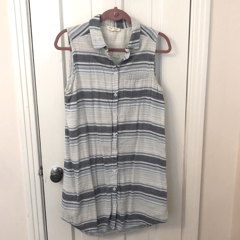 beach lunch lounge | Blue & White Striped Dress